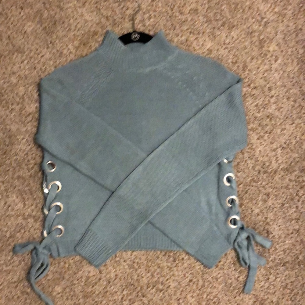 True craft sage  100% acrylic embellished sweater